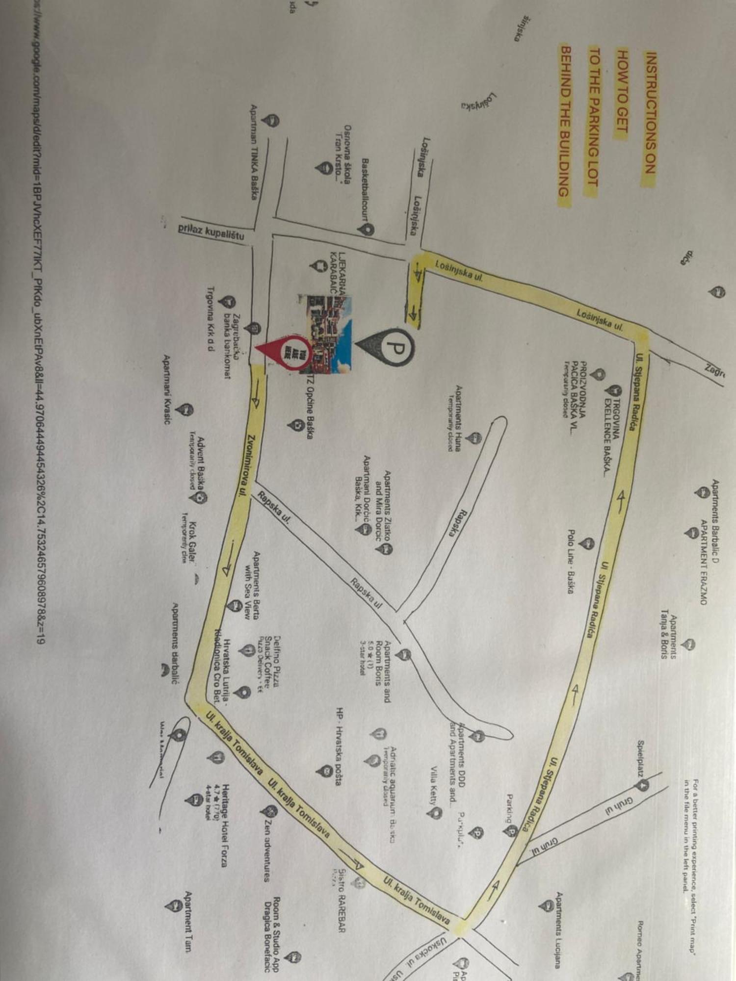 Apartman 114 Baška Eksteriør bilde